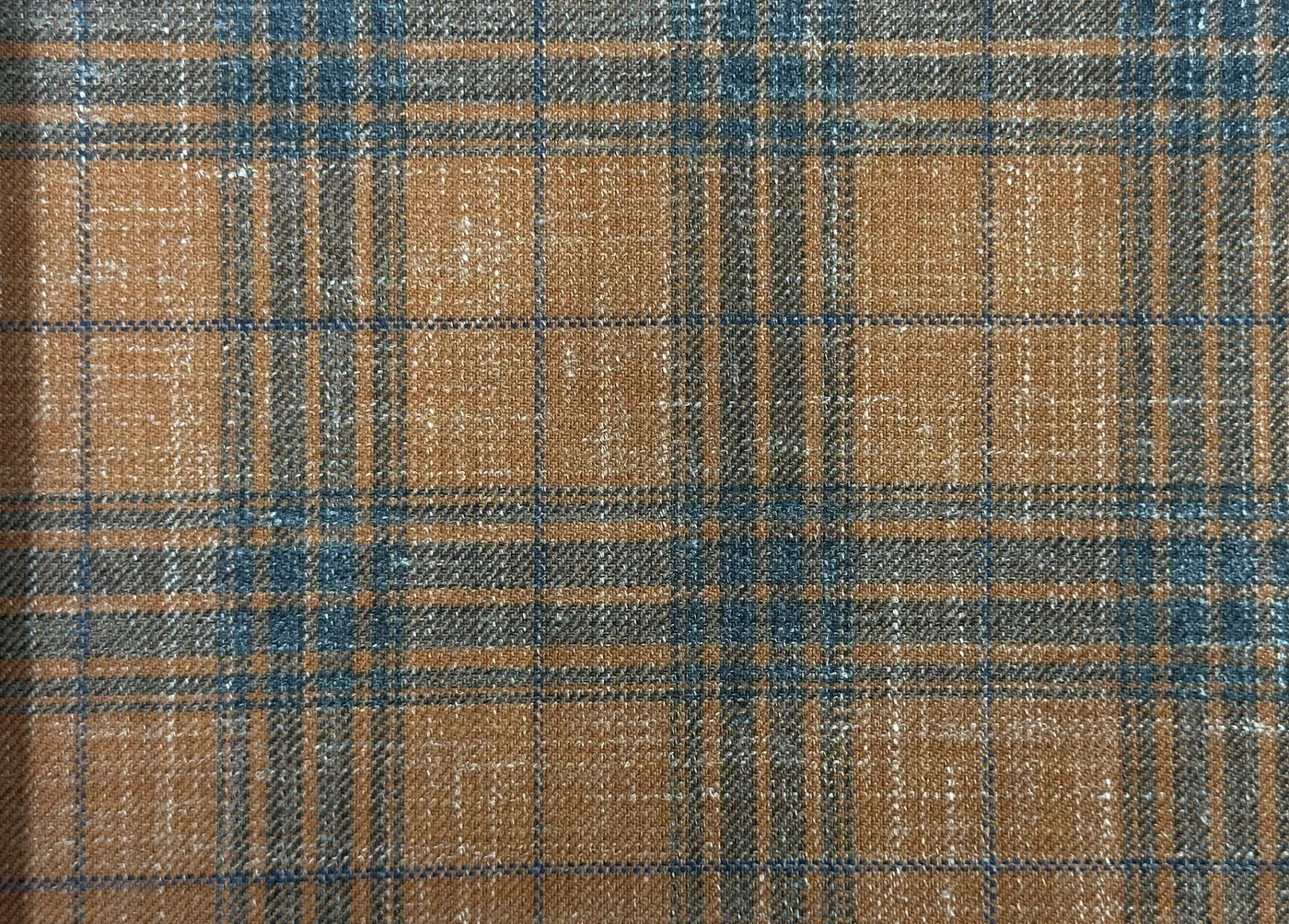 Sergio Benetti 29990 -210 Orange Fancy Check fabric swatch
